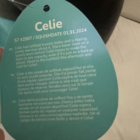 Squishmallow - Celie - FTM - Grasshopper - 7 inches - Picture 4 of 5